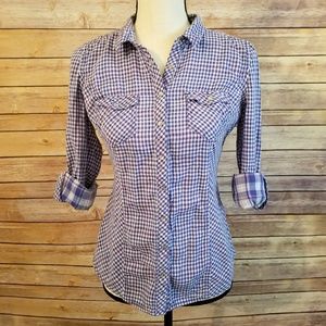 🌺 2 for $20🌺 Guess Gingham Button Up Sz. Small